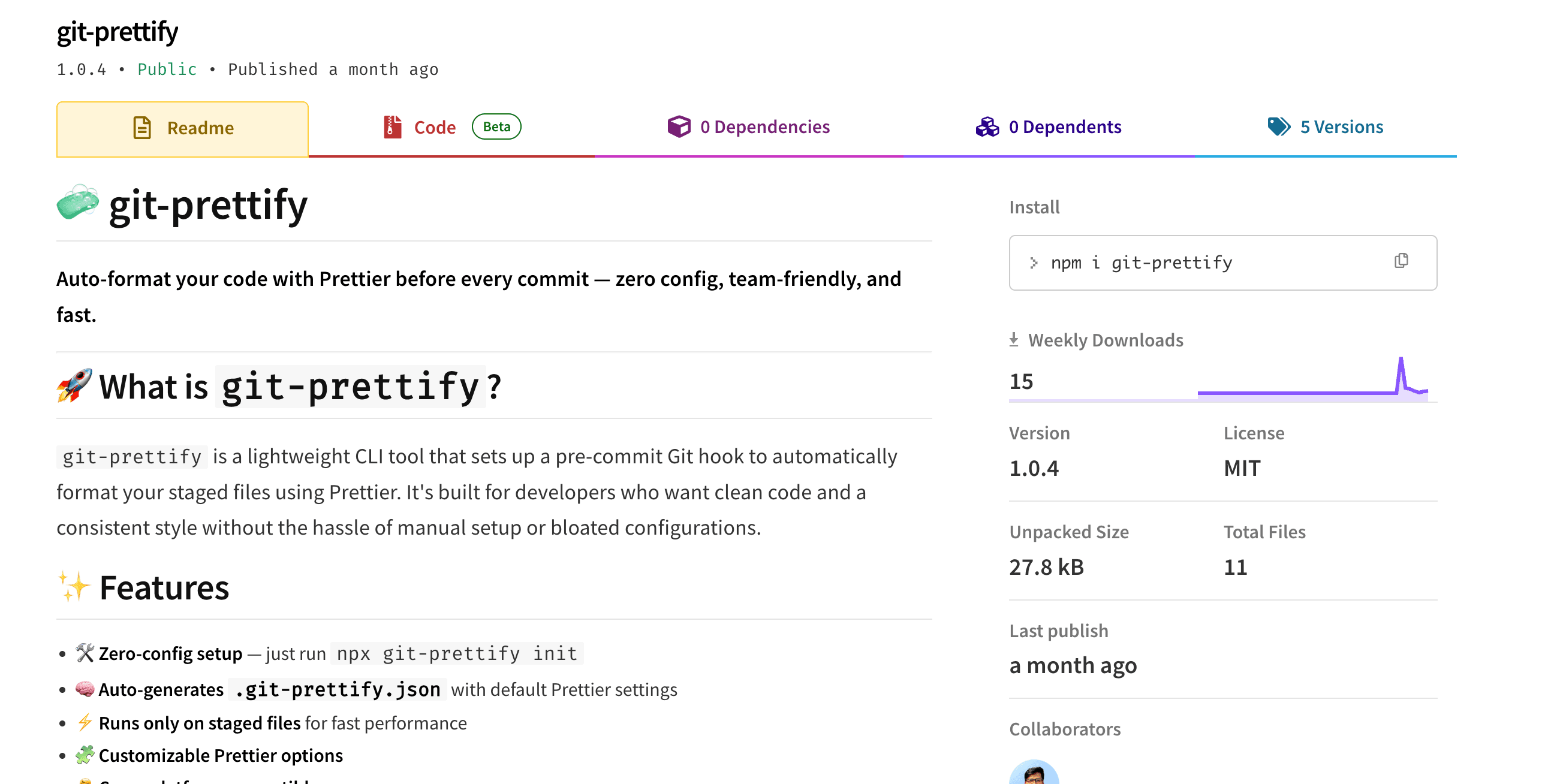 Git Prettify